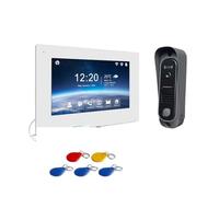 TRDEWR Campanello Ring di Videocitofono 1080P for Casa Wireless WiFi Smart con Campanello con Visione Notturna A Infrarossi Rilevamento del Movimento Installazione in Un Attimo(H-R6-P202BD-M503WA-B)
