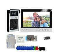 TRDEWR Campanello Ring Videocitofono con Campanello Wi-Fi Sbloccato da 9 Pollici 4 in 1, Videocitofono, Password, Telecamera con Serratura Elettrica Installazione in Un Attimo