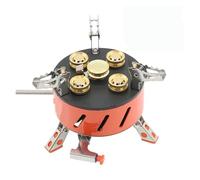 TRDEWR Fornello da Campeggio Fornello da Campeggio 5/7 Core 17800W Bruciatore A Gas Ad Alta Potenza Zaino in Spalla Antivento for Cucinare All'aperto Picnic Escursionismo Piccolo E Portatile(5-Core)