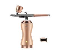 TRDEWR Iniettore di Ossigeno Penna a spruzzo elettrica Kit for Pistola sparachiodi for la casa Pistola for verniciatura a spruzzo for Torta con compressore Wireless Ampia Applicazione(Champagne)