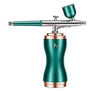 TRDEWR Iniettore di Ossigeno Penna a spruzzo elettrica Kit for Pistola sparachiodi for la casa Pistola for verniciatura a spruzzo for Torta con compressore Wireless Ampia Applicazione(Green)