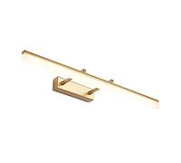 TRDEWR Led semplice e moderno impermeabile antiappannamento specchio retrattile faro specchiera bagno armadio lampada applique Piccolo E Luminoso(Cool,GOLD_9W 40CM)