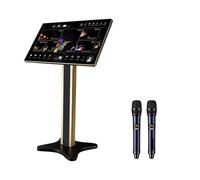 TRDEWR Macchina for Karaoke KTV 4 in 1 Touch Screen da 21,5" 2 Microfoni Wireless Libreria Cloud Bluetooth WiFi Compatibilità Universale