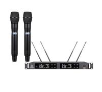 TRDEWR Microfono Wireless Portatile A Capsula A Condensatore, Vocale da Palco, A 4 Antenne, Vera Diversità Compatibilità Universale(ULXD4- Beta87)