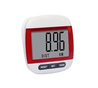 TRDEWR Mini Contapassi Digitale LCD Multifunzionale Contacalorie for La Corsa A Piedi Batteria A Lunga Durata(Red)