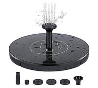 TRDEWR Mini Fontana Solare Piscina Stagno Cascata Fontana Solare Bagno for Uccelli Fontana ad energia Solare Fontana Galleggiante Decorazione da Giardino Protezione di Sicurezza(18cm Light)