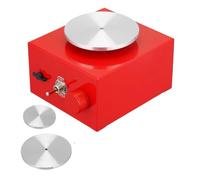 TRDEWR Mini Tornio Elettrico for Ceramica, Macchina for con Disco in, Giradischi da 2000 Giri/min, Strumento Fai Te for Argilla, for Modellare La for in Alta Stabilità E velocità Flessibile(Red)