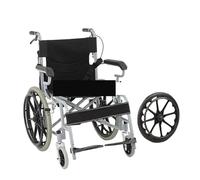 TRDEWR Sedia A Rotelle Da Viaggio Pieghevole Manuale For Persone Con Disabilità A For Mobilità Spinta A Mano Resistente Alle Intemperie(16 inch black)