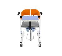 TRDEWR Sedia A Rotelle Idraulica For Sollevamento Paziente Da 220 Libbre, Altezza Regolabile Reclinabile A 180 ° Con Tazza Del WC For Cure Ospedaliere Disabili Anziani Resistente Alle Intemperie