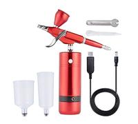 TRDEWR Un Tocco Avvia Il Modello di Pompa Ad Aria for Aerografo Elettrico Che Colora Il Tatuaggio Aerografo del Salone di Bellezza Ampia Applicazione(Red)