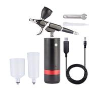 TRDEWR Un Tocco Avvia Il Modello di Pompa Ad Aria for Aerografo Elettrico Che Colora Il Tatuaggio Aerografo del Salone di Bellezza Ampia Applicazione(Black)