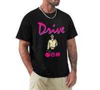 TRdUaNGS Drive Movie T-Shirt Plain Funnys Mens Black L