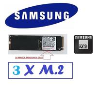 tre 3 x HD SOLID STATE SSD M.2 Samsung 256GB PCIe BULK NVMe 3 unità M.2