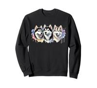 Tre Adorabili Husky Felpa