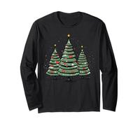 Tre Alberi di Natale Merry Christmas Tree Maglia a Manica