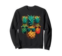 Tre Ananas con Occhiali da Sole Hawaii Hawaii Uomini Donne Felpa