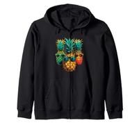 Tre Ananas con Occhiali da Sole Hawaii Hawaii Uomini Donne Felpa con Cappuccio