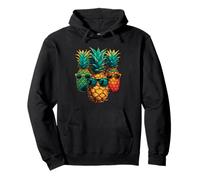 Tre Ananas con Occhiali da Sole Hawaii Hawaii Uomini Donne Felpa con Cappuccio