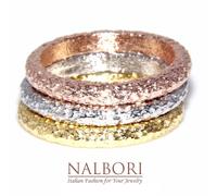 tre anelli argento 925 tris 3 ori giallo bianco rosa martellato pieno trittico