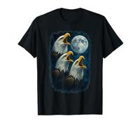 Tre aquile che ululano alla luna Moon 3 Eagle Moon Maglietta