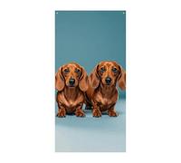 Tre bassotti copertura per porta Banner 90 x 180 cm banner per feste cartello di benvenuto stagionale decorazione verticale porta appeso per portico ingresso decorazione giardino