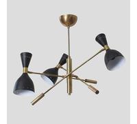 Tre Braccio 6 Luce Stilnovo Stile Sputnik Lampadario Ottone Soffitto Armatura