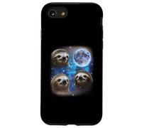 Tre bradipi che ululano alla luna Strano meme Bradipo Custodia per iPhone SE (2020) / 7/8