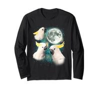 Tre cacatua Luna 3 Uccelli Parodia Paradiso Tropicale Maglia a Manica