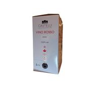 Tre Castelli Vino Rosso Montepulciano e Sangiovese Bag in Box da 5 Litri Sottovuoto