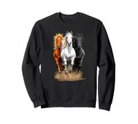 Tre Cavalli al Galoppo | Stile Equestre & Western Felpa