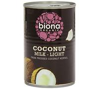 Tre confezioni di latte di cocco Biona luce 9% grassi 400ml