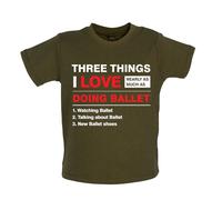 Tre Cose Che Amo Tanto Quanto Il Balletto - Maglietta Per Bambini / Body - Danza