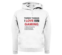Tre Cose Che Amo Tanto Quanto Il Gioco - Felpa Per Adulti - Gamer Divertente