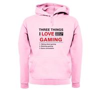 Tre Cose Che Amo Tanto Quanto Il Gioco - Felpa Per Adulti - Gamer Divertente