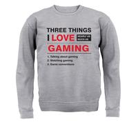 Tre Cose Che Amo Tanto Quanto Il Gioco - Felpa Per Adulti - Gamer Divertente