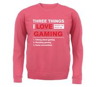 Tre Cose Che Amo Tanto Quanto Il Gioco - Felpa Per Adulti - Gamer Divertente