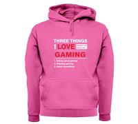 Tre Cose Che Amo Tanto Quanto Il Gioco - Felpa Per Adulti - Gamer Divertente