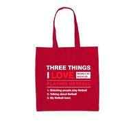 Tre Cose Che Amo Tanto Quanto Il Netball - Borsa In Tela - Sport Di Squadra