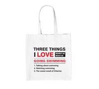 Tre Cose Che Amo Tanto Quanto Nuotare - Borsa In Tela - Nuotatore