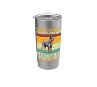 Tre cose che non scherzi con il bestiame australiano vintage Bicchiere termico in acciaio inox doppia parete