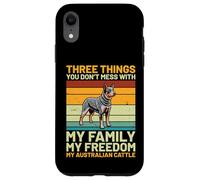 Tre cose che non scherzi con il bestiame australiano vintage Custodia per iPhone XR