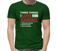 Tre Cose i Love Come Varie Come Gioco - T-Shirt - Gamer Divertente Video Games