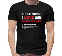 Tre Cose i Love Quasi Come Varie Come Equitazione il Mio Moto T-Shirt - Ciclismo