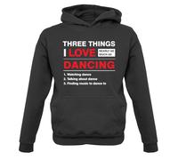Tre Cose i Love Quasi Come Varie Danza - Bambini Felpa con Cappuccio Ballerina