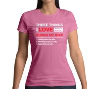 Tre Cose i Love Quasi Come Varie Equitazione il Mio Moto Donna T-Shirt -