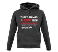 Tre Cose i Love Quasi Come Varie Netball - Felpa con Cappuccio / - Squadra -