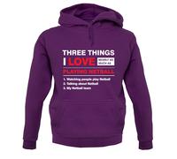 Tre Cose i Love Quasi Come Varie Netball - Felpa con Cappuccio / - Squadra -