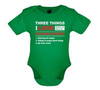 Tre Cose i Love Rugby - Body / Babytee - Sei Player Nazionali Ventola Love