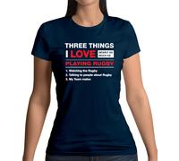 Tre Cose i Love Rugby - T-Shirt - Sei Player Nazionali Ventaglio