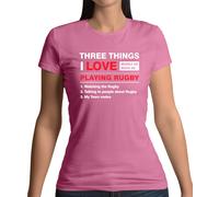 Tre Cose i Love Rugby - T-Shirt - Sei Player Nazionali Ventaglio